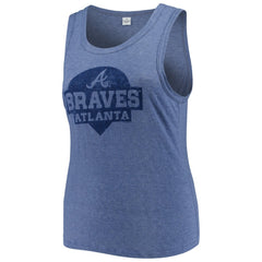 Atlanta Braves Soft as a Grape Women's Plus Size High Neck Tri-Blend Tank Top - MLB Tanks
