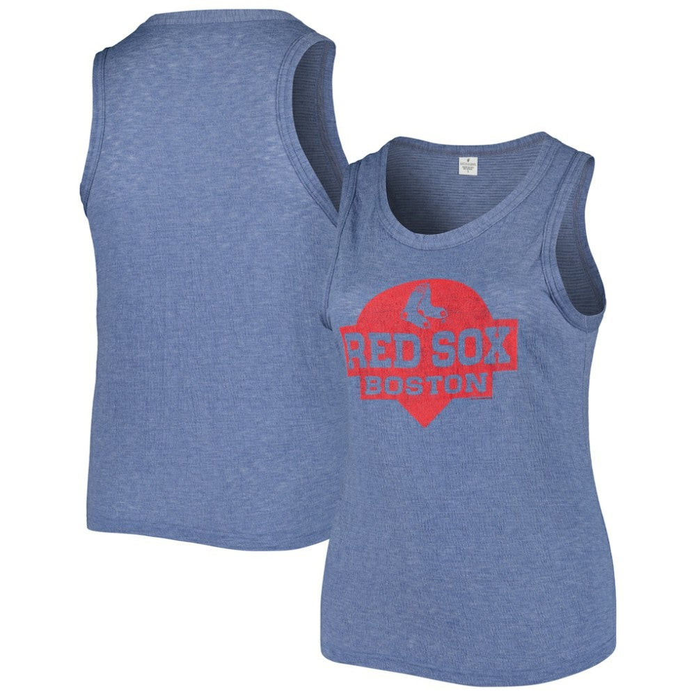 Boston Red Sox Soft as a Grape Women's Plus Size High Neck Tri-Blend Tank Top - MLB Tanks