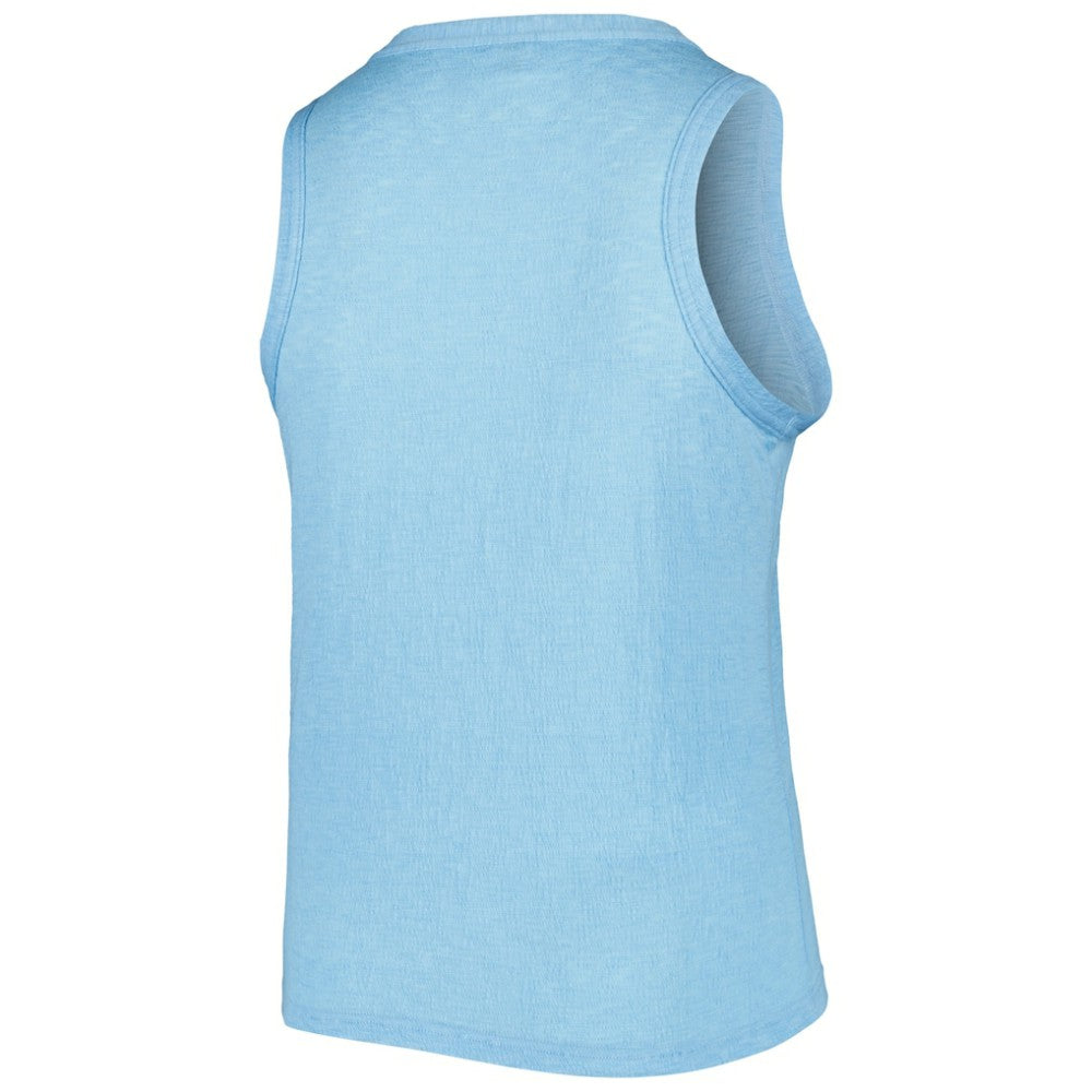 Chicago Cubs Soft as a Grape Women's Plus Size High Neck Tri-Blend Tank Top - MLB Tanks