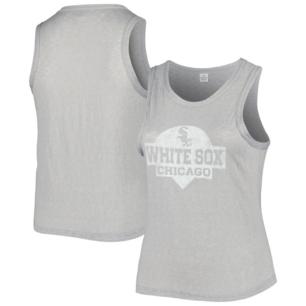 Chicago White Sox Soft as a Grape Women's Plus Size High Neck Tri-Blend Tank Top - MLB Tanks