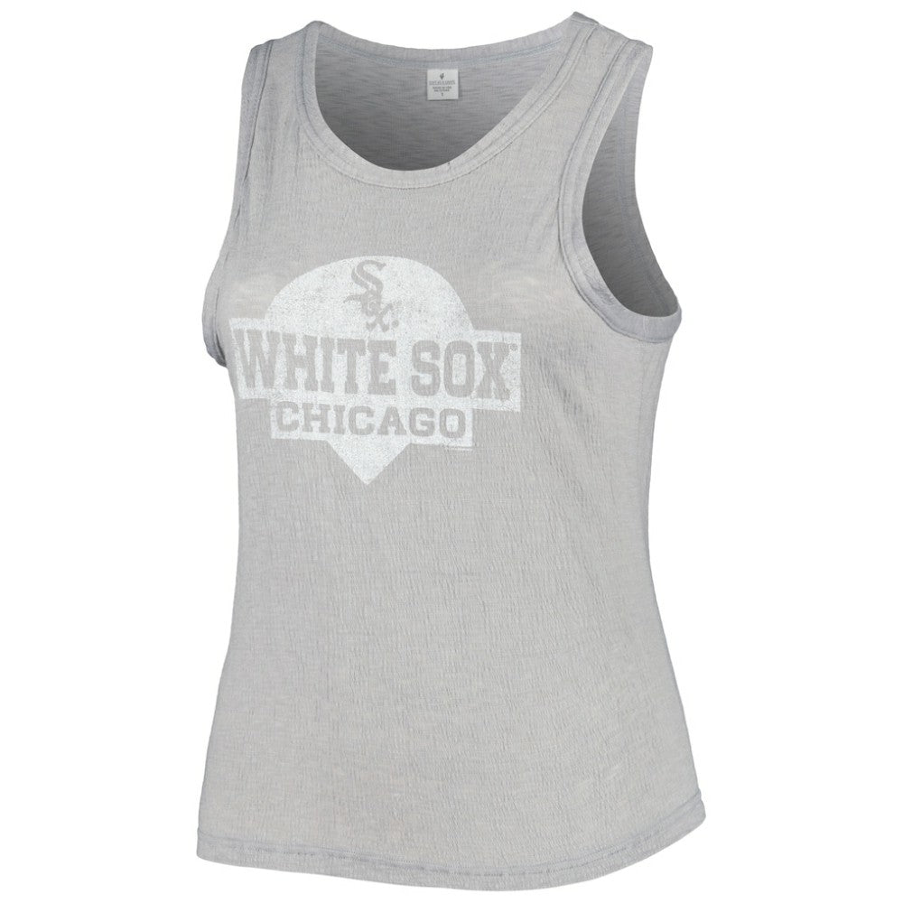 Chicago White Sox Soft as a Grape Women's Plus Size High Neck Tri-Blend Tank Top - MLB Tanks
