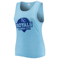 Kansas City Royals Soft as a Grape Women's Plus Size High Neck Tri-Blend Tank Top - MLB Tanks