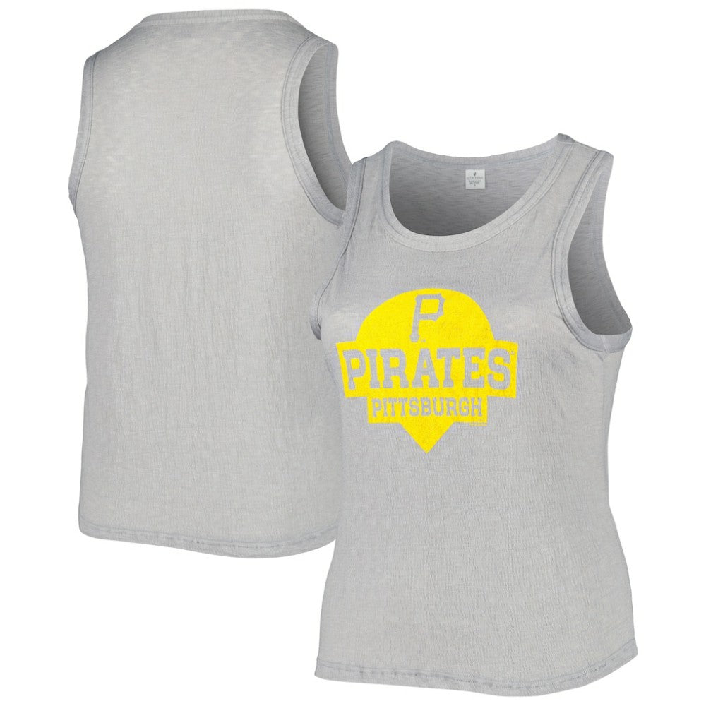 Pittsburgh Pirates Soft as a Grape Women's Plus Size High Neck Tri-Blend Tank Top - MLB Tanks