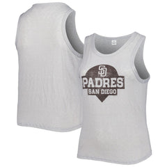 San Diego Padres Soft as a Grape Women's Plus Size High Neck Tri-Blend Tank Top - MLB Tanks