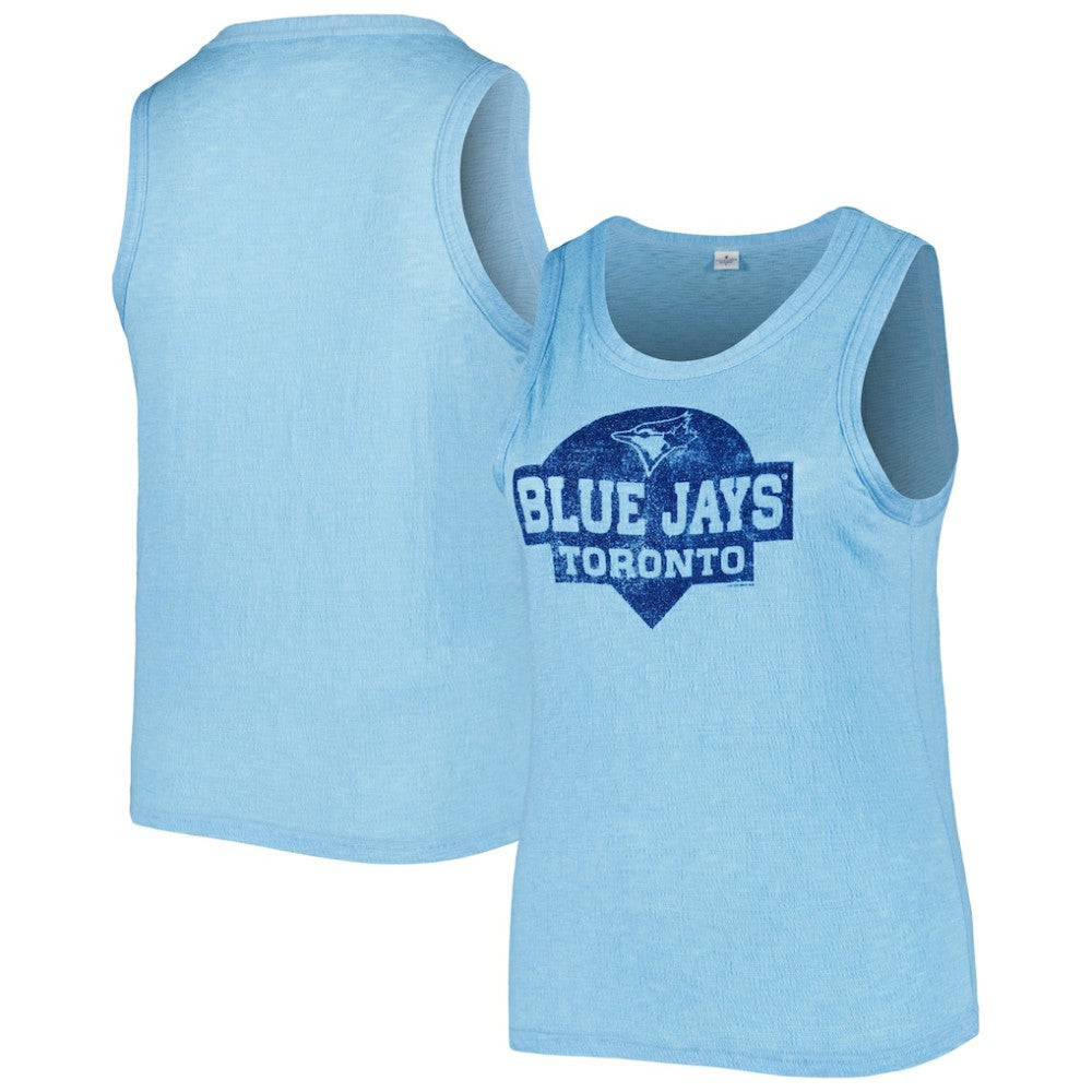 Toronto Blue Jays Soft as a Grape Women's Plus Size High Neck Tri-Blend Tank Top - MLB Tanks