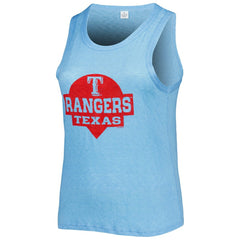 Texas Rangers Soft as a Grape Women's Plus Size High Neck Tri-Blend Tank Top - MLB Tanks