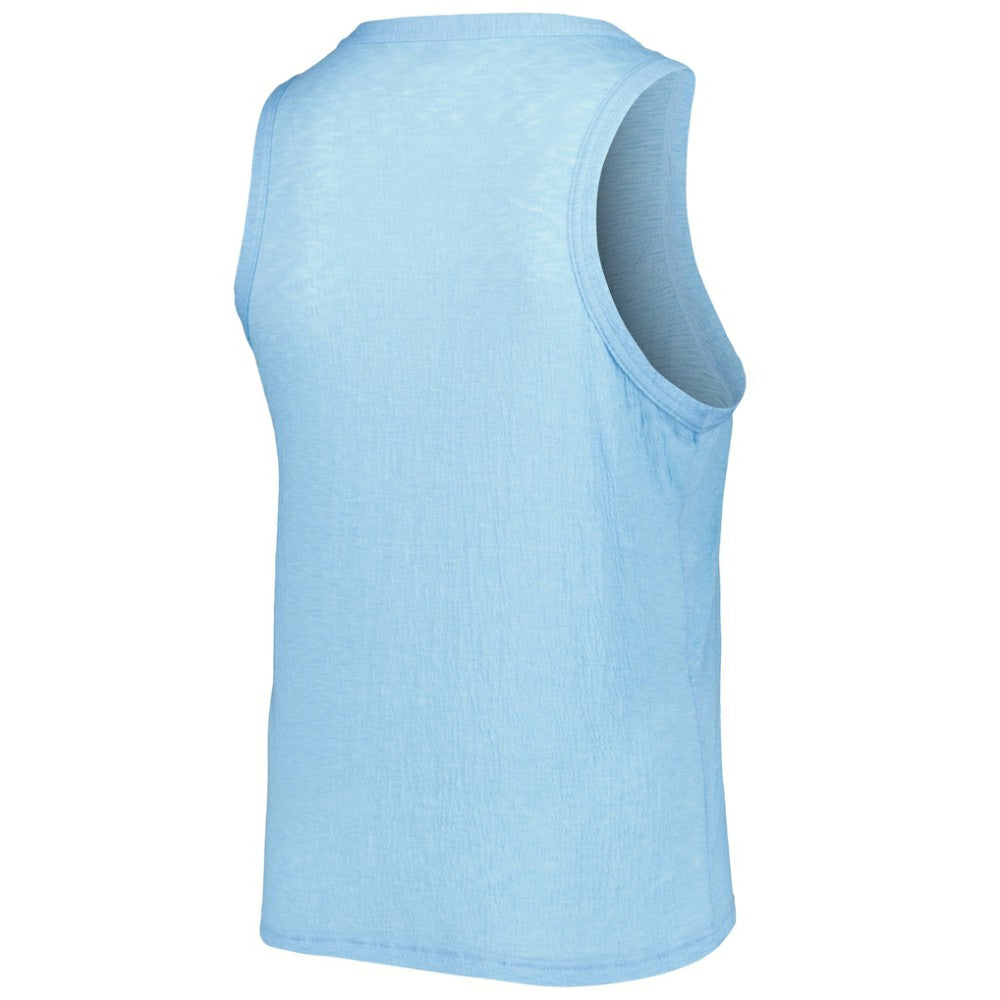 Texas Rangers Soft as a Grape Women's Plus Size High Neck Tri-Blend Tank Top - MLB Tanks