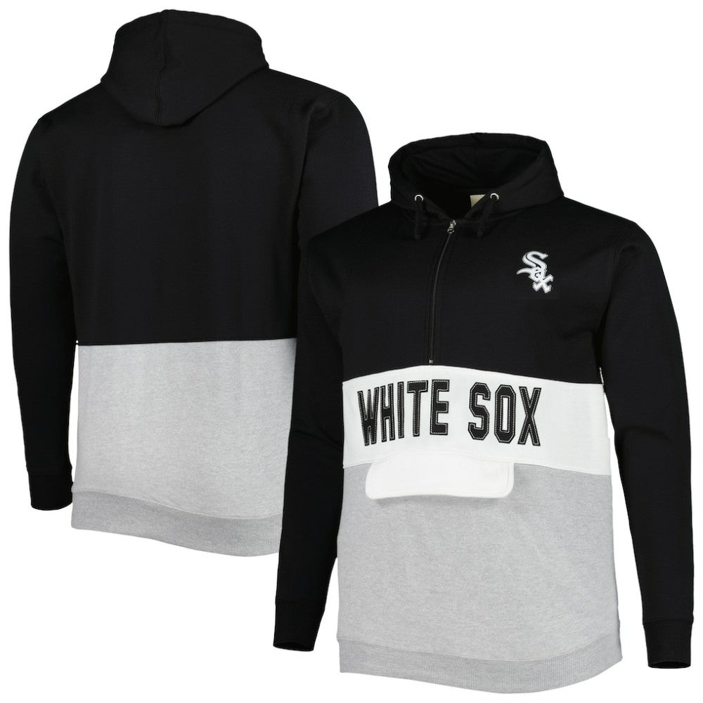 Chicago White Sox Big & Tall Fleece Half-Zip Hoodie - MLB Hoodies