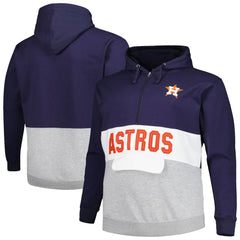 Houston Astros Big & Tall Fleece Half-Zip Hoodie - MLB Hoodies