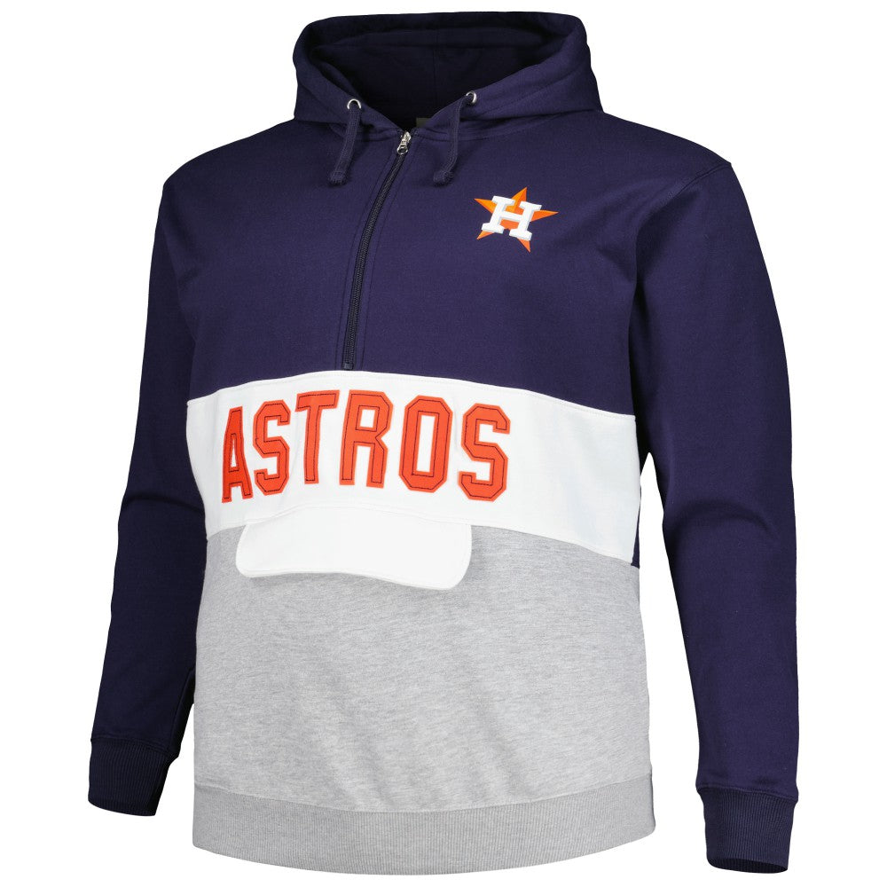 Houston Astros Big & Tall Fleece Half-Zip Hoodie - MLB Hoodies
