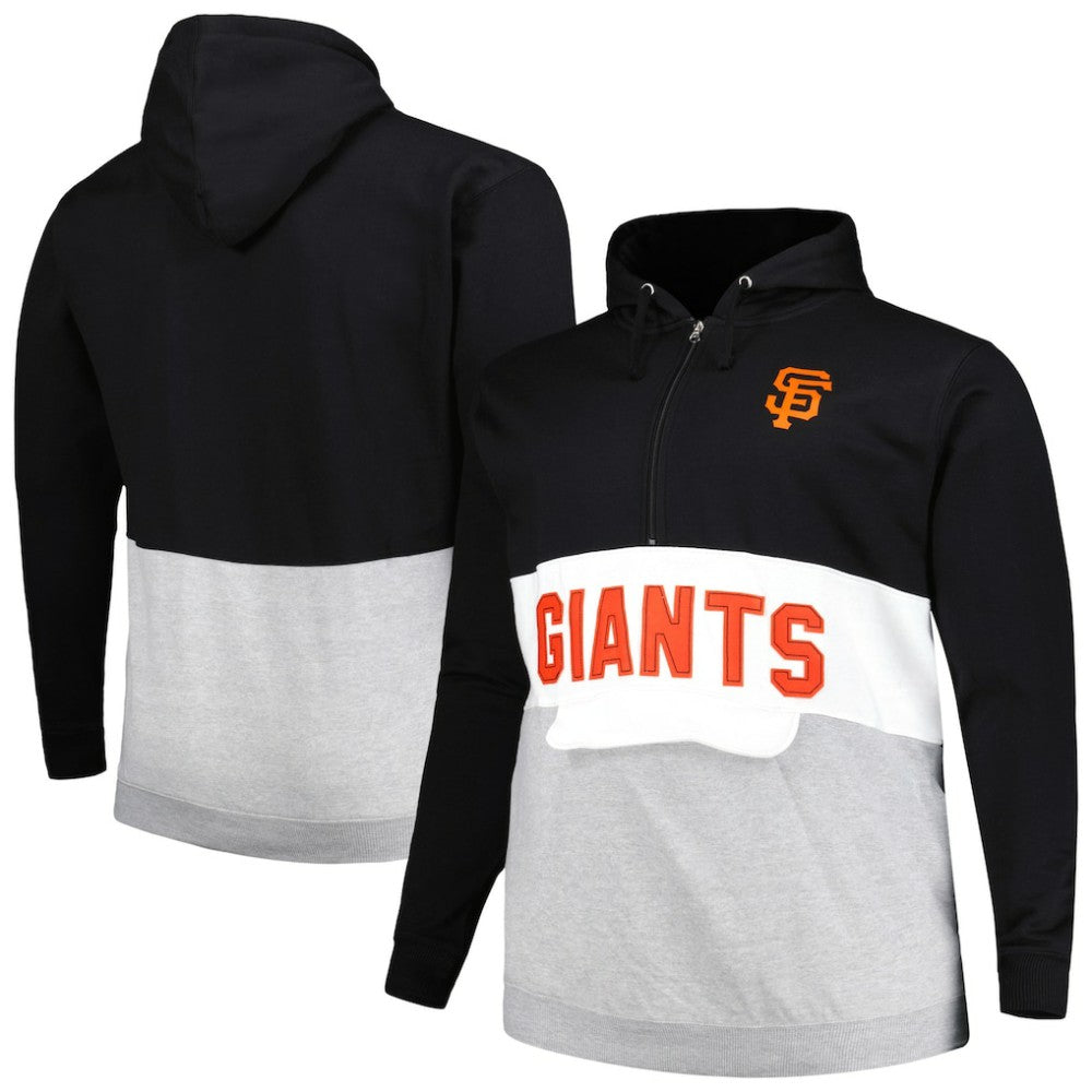 San Francisco Giants Big & Tall Fleece Half-Zip Hoodie - MLB Hoodies