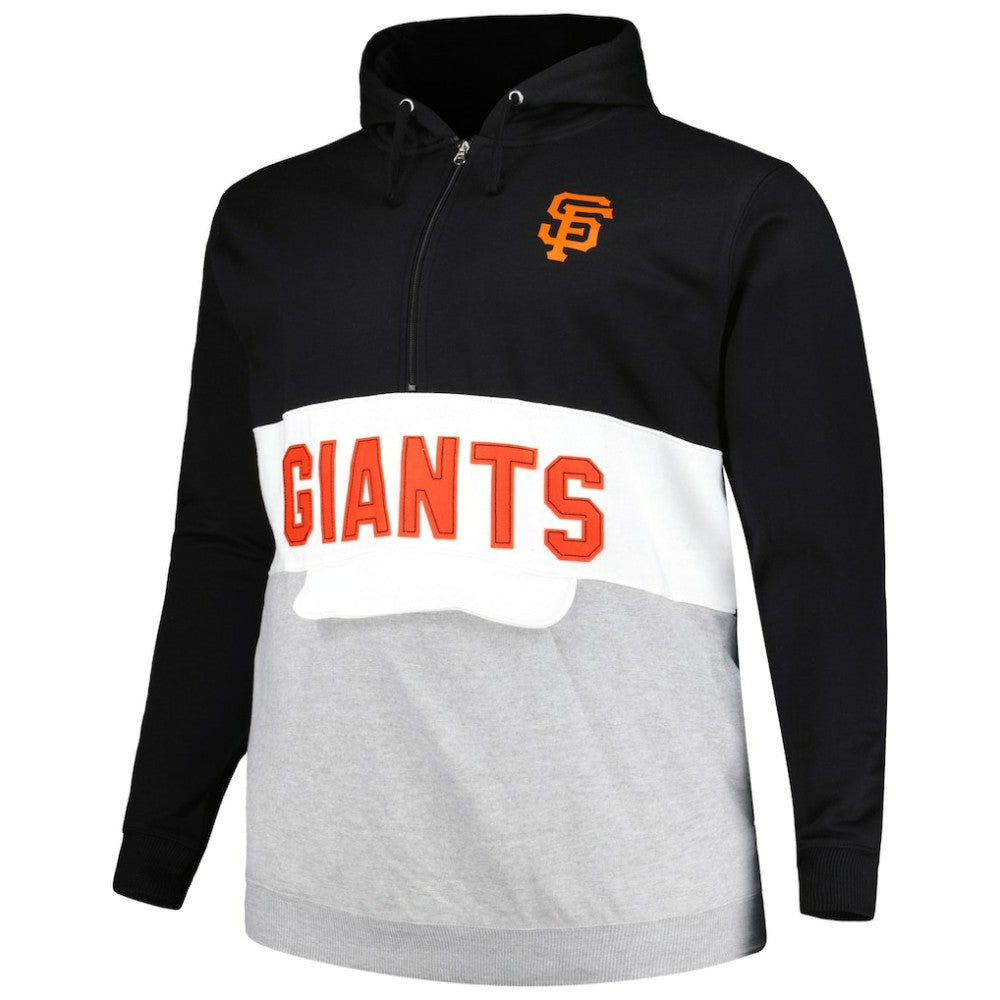San Francisco Giants Big & Tall Fleece Half-Zip Hoodie - MLB Hoodies