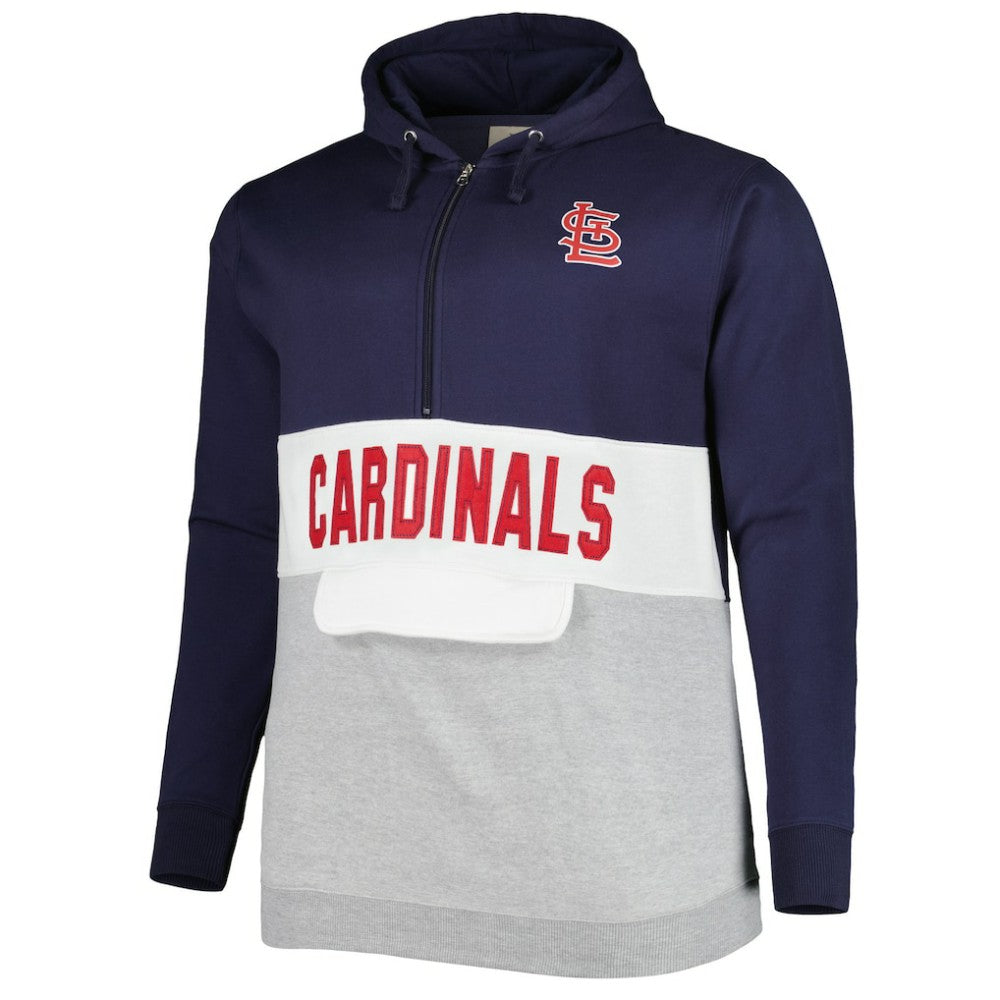 St. Louis Cardinals Big & Tall Fleece Half-Zip Hoodie - MLB Hoodies