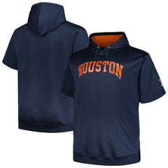 Houston Astros Profile Big & Tall Contrast Short Sleeve Pullover Hoodie - MLB Hoodies