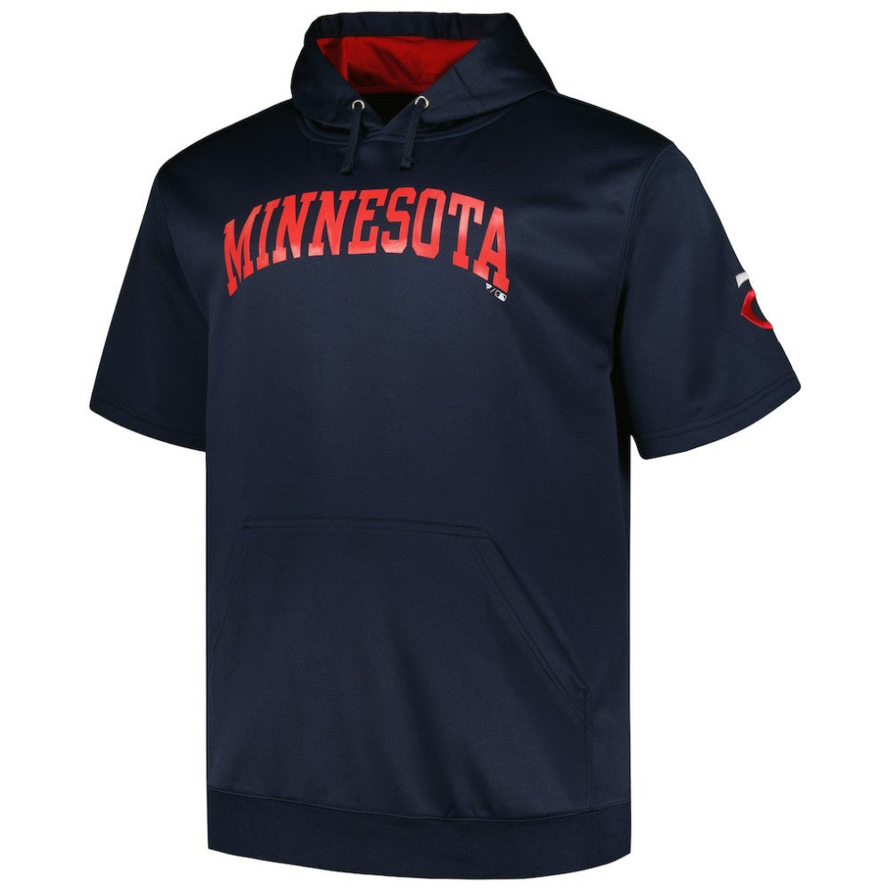 Minnesota Twins Profile Big & Tall Contrast Short Sleeve Pullover Hoodie - MLB Hoodies