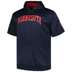 Minnesota Twins Profile Big & Tall Contrast Short Sleeve Pullover Hoodie - MLB Hoodies