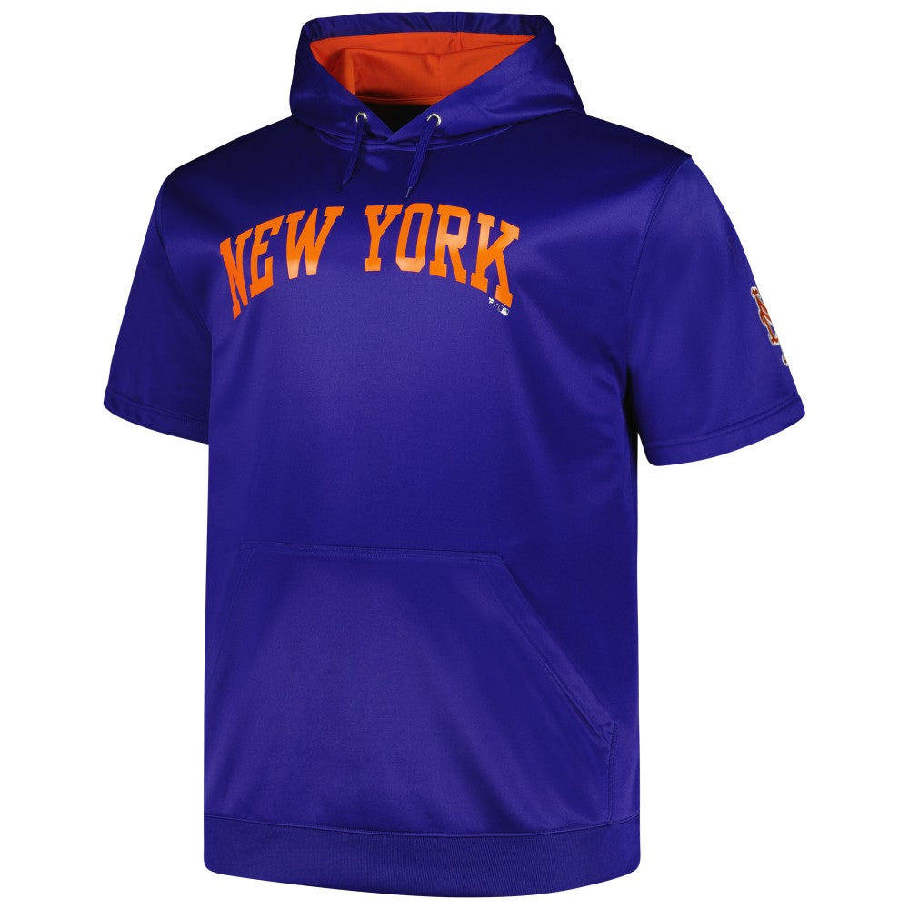 New York Mets Profile Big & Tall Contrast Short Sleeve Pullover Hoodie - MLB Hoodies