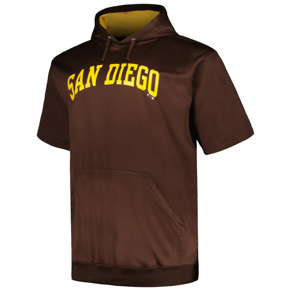 San Diego Padres Profile Big & Tall Contrast Short Sleeve Pullover Hoodie - MLB Hoodies