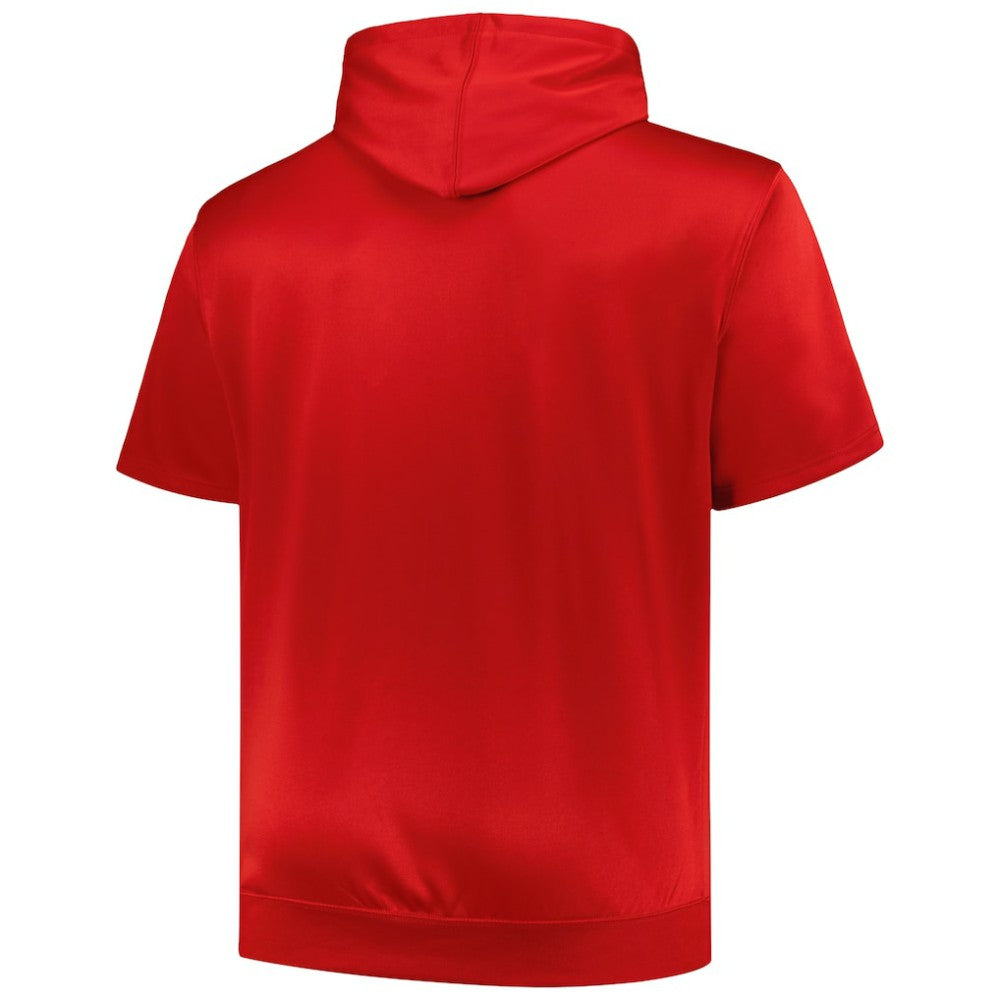 St. Louis Cardinals Profile Big & Tall Contrast Short Sleeve Pullover Hoodie - MLB Hoodies
