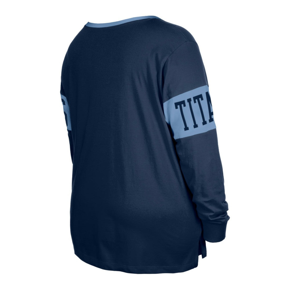 Tennessee Titans Women's Plus Size Lace-Up Notch Neck Long Sleeve T-Shirt | NFL Discount