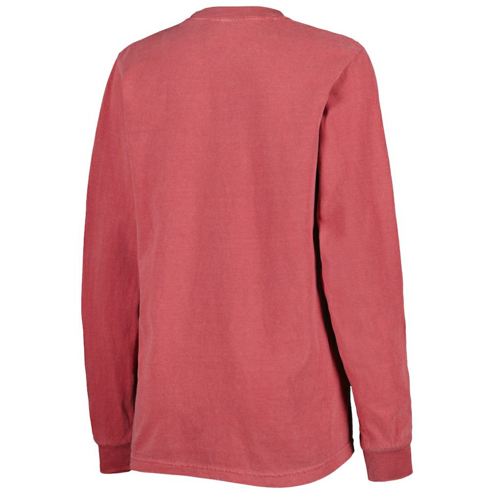 Washington Nationals Soft as a Grape Women's Team Pigment Dye Long Sleeve T-Shirt - MLB T-shirts
