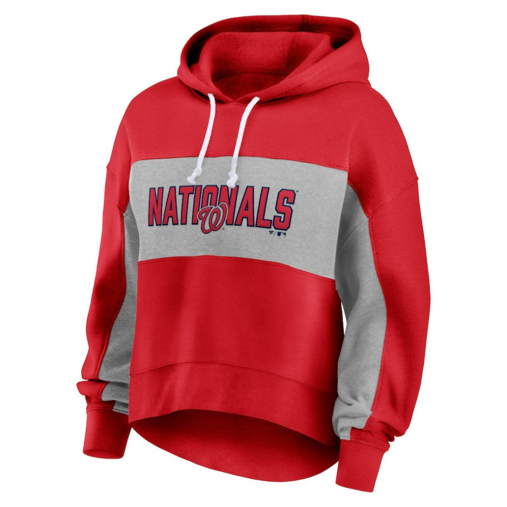 Washington Nationals Fanatics Women's Filled Stat Sheet Pullover Hoodie - MLB Hoodies