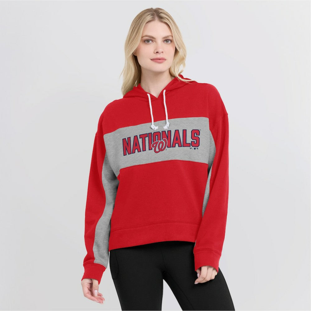 Washington Nationals Fanatics Women's Filled Stat Sheet Pullover Hoodie - MLB Hoodies