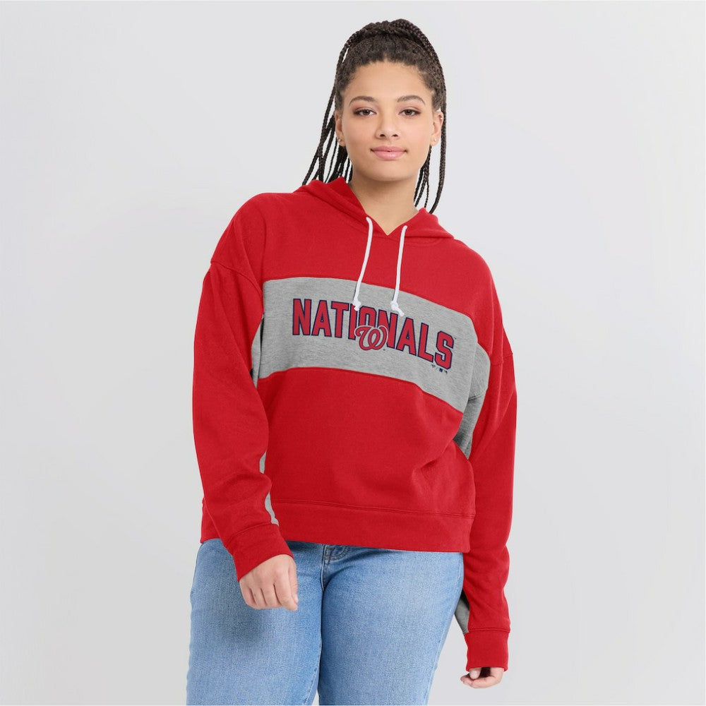 Washington Nationals Fanatics Women's Filled Stat Sheet Pullover Hoodie - MLB Hoodies