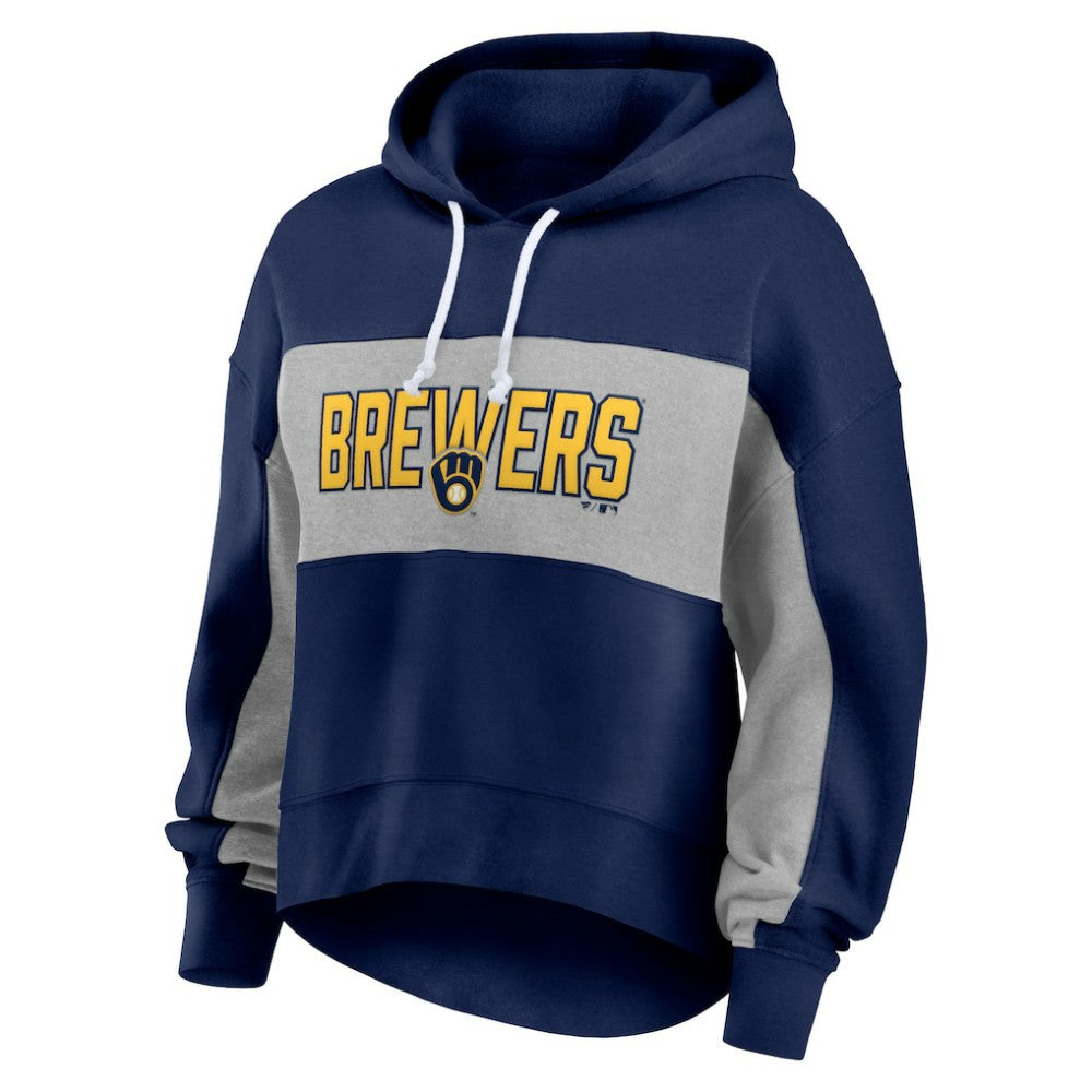 Milwaukee Brewers Fanatics Women's Filled Stat Sheet Pullover Hoodie - MLB Hoodies