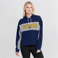 Milwaukee Brewers Fanatics Women's Filled Stat Sheet Pullover Hoodie - MLB Hoodies