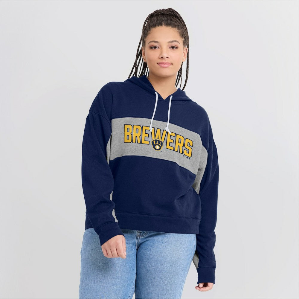 Milwaukee Brewers Fanatics Women's Filled Stat Sheet Pullover Hoodie - MLB Hoodies