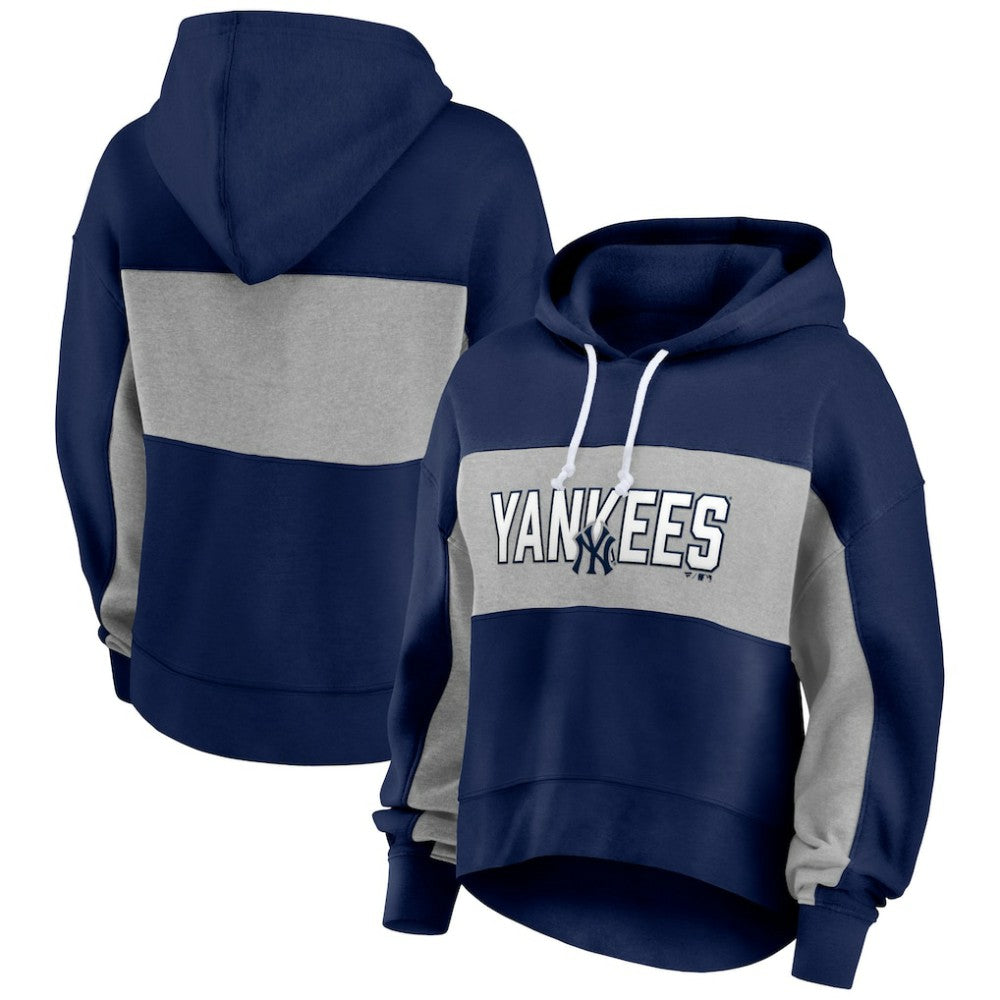 New York Yankees Fanatics Women's Filled Stat Sheet Pullover Hoodie - MLB Hoodies