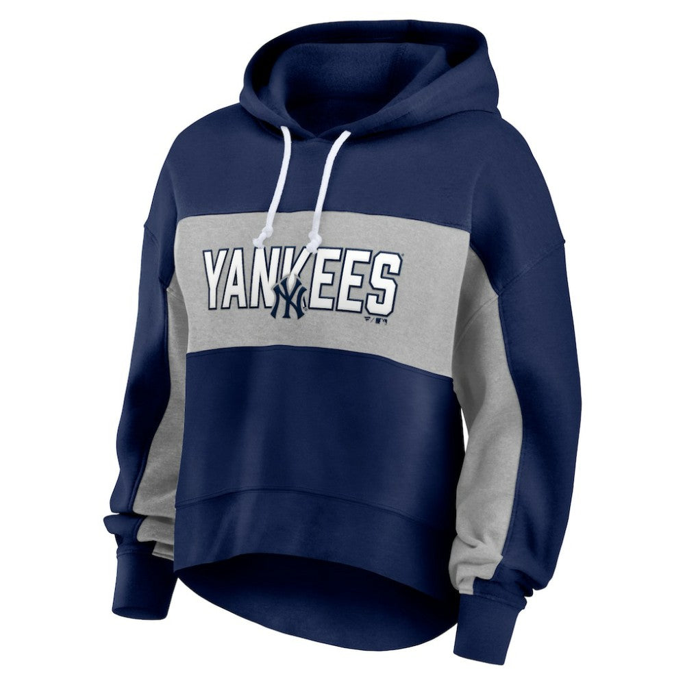 New York Yankees Fanatics Women's Filled Stat Sheet Pullover Hoodie - MLB Hoodies