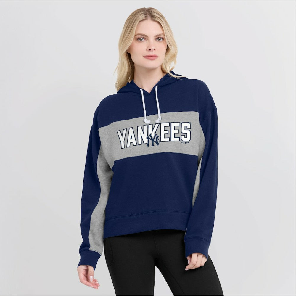 New York Yankees Fanatics Women's Filled Stat Sheet Pullover Hoodie - MLB Hoodies