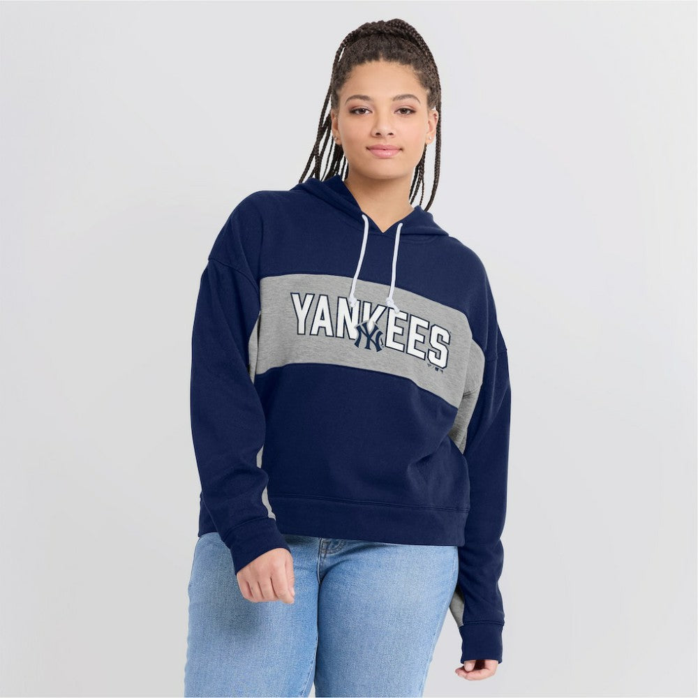 New York Yankees Fanatics Women's Filled Stat Sheet Pullover Hoodie - MLB Hoodies