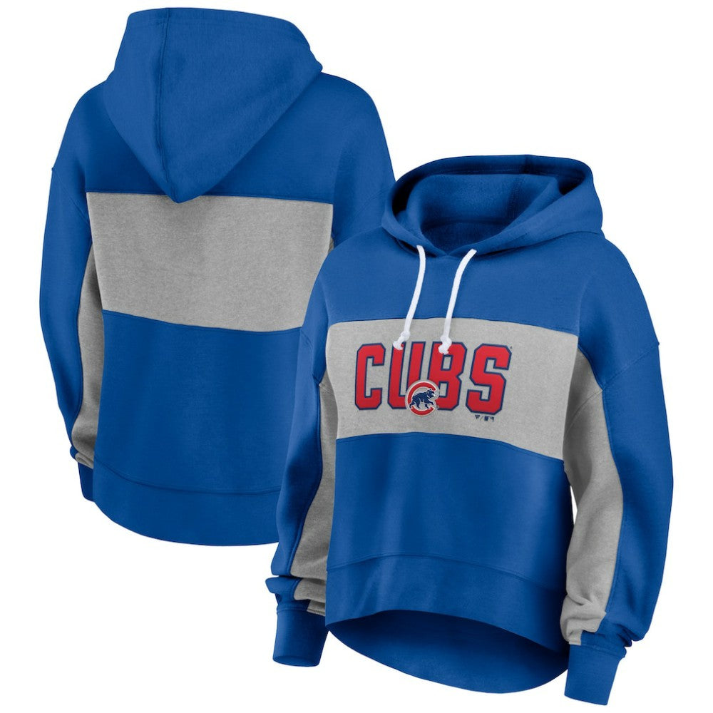 Chicago Cubs Fanatics Women's Filled Stat Sheet Pullover Hoodie - MLB Hoodies