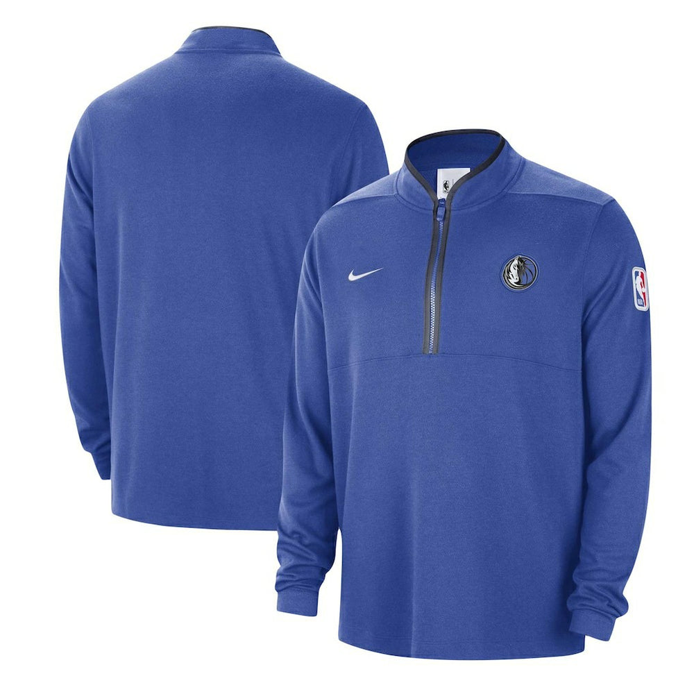 Blue Dallas Mavericks Authentic Performance Half-Zip Jacket sale | NBA