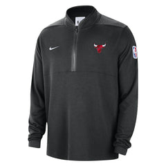 Black Chicago Bulls Authentic Performance Half-Zip Jacket | NBA