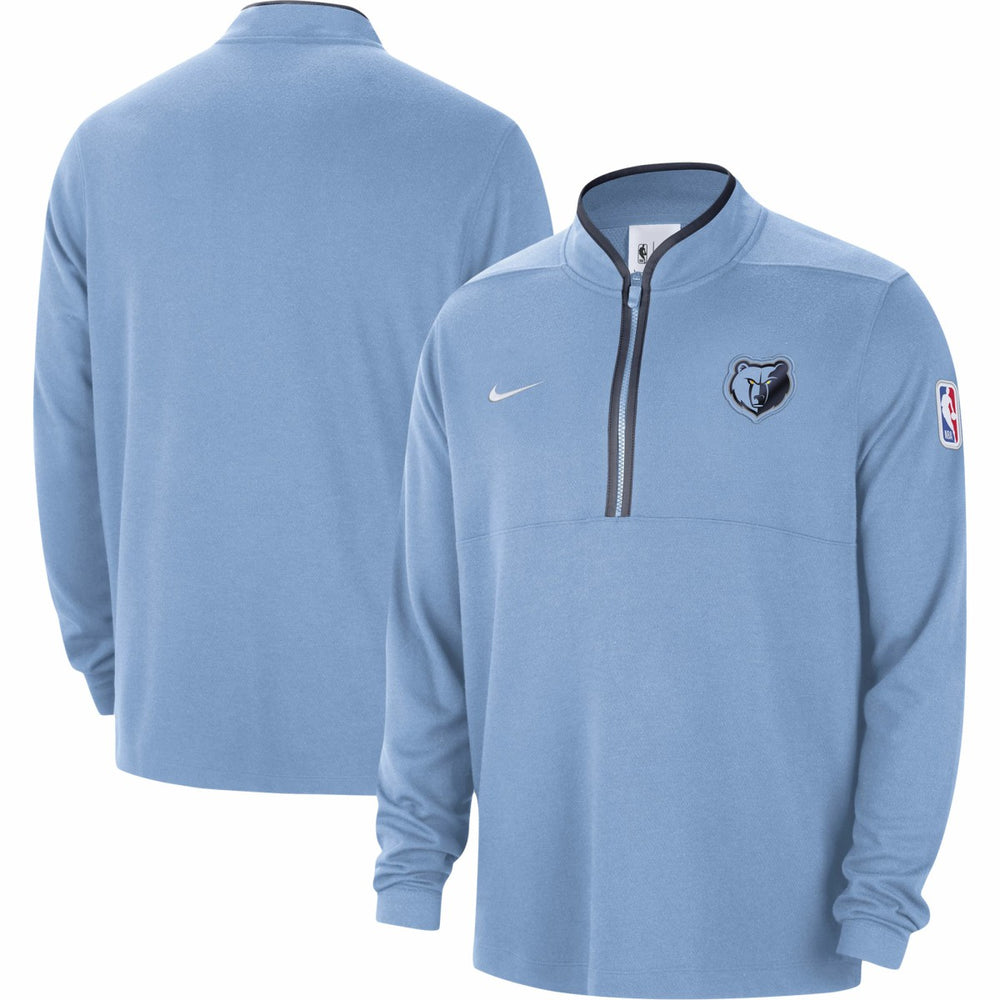 Light Blue Memphis Grizzlies Authentic Performance Half-Zip Jacket | NBA