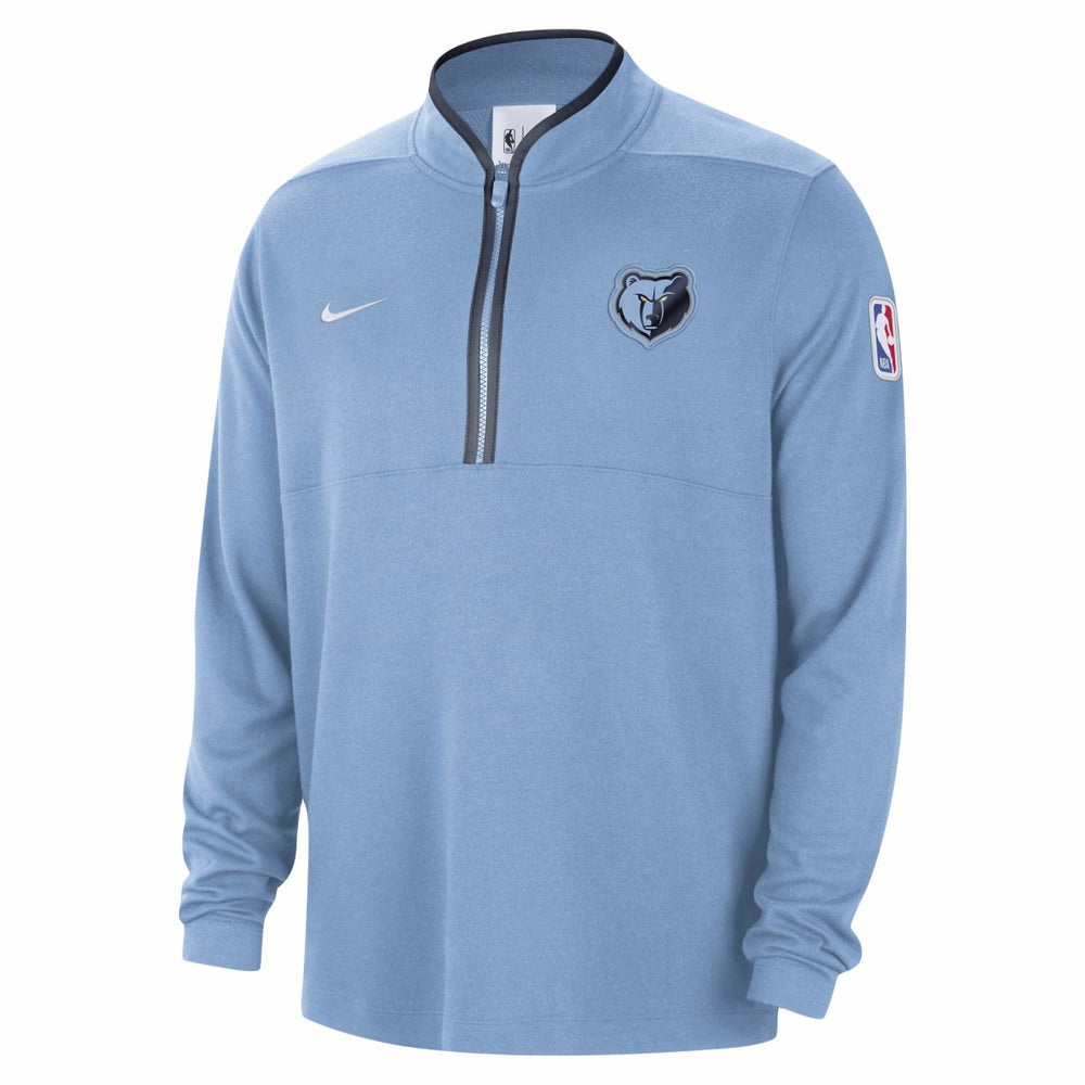 Light Blue Memphis Grizzlies Authentic Performance Half-Zip Jacket | NBA