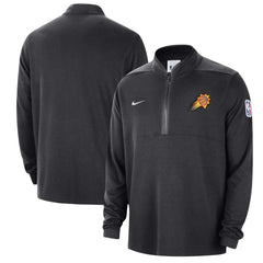 Black Phoenix Suns Authentic Performance Half-Zip Jacket | NBA