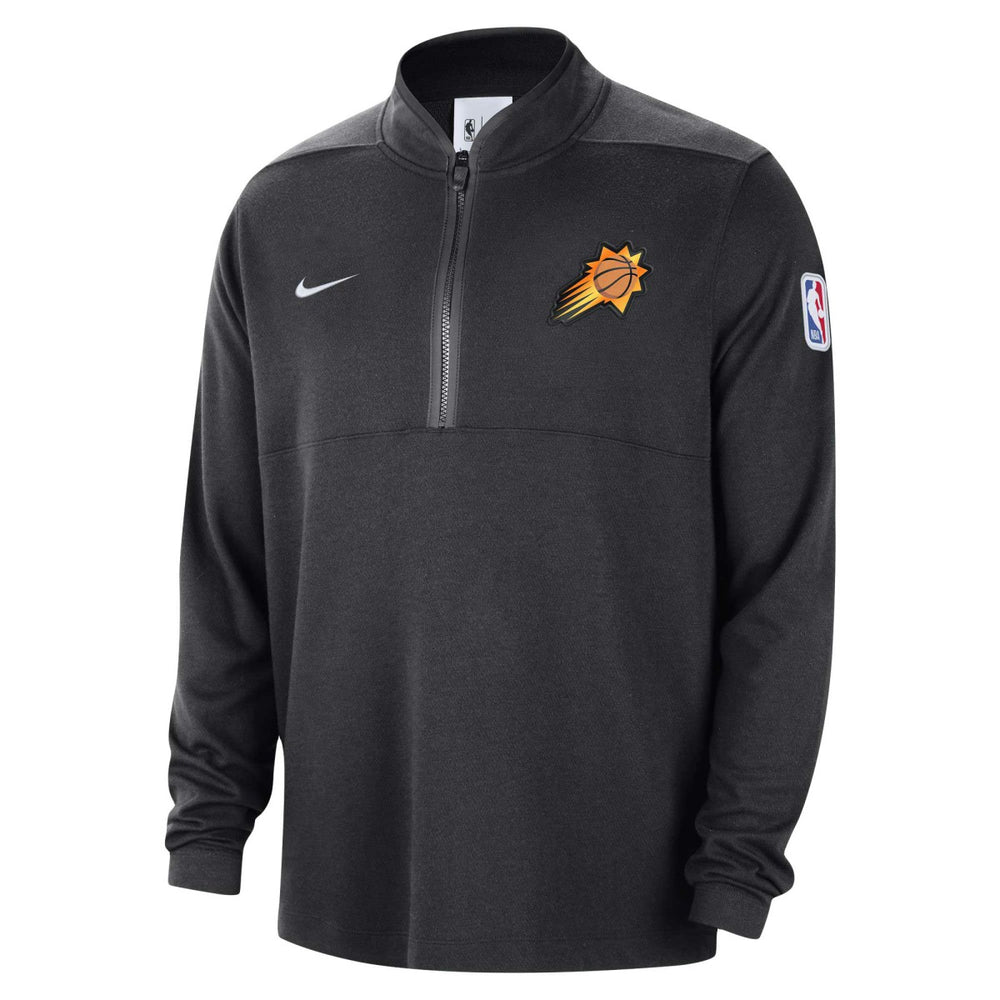 Black Phoenix Suns Authentic Performance Half-Zip Jacket | NBA