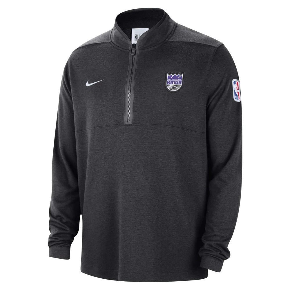 Black Sacramento Kings Authentic Performance Half-Zip Jacket | NBA