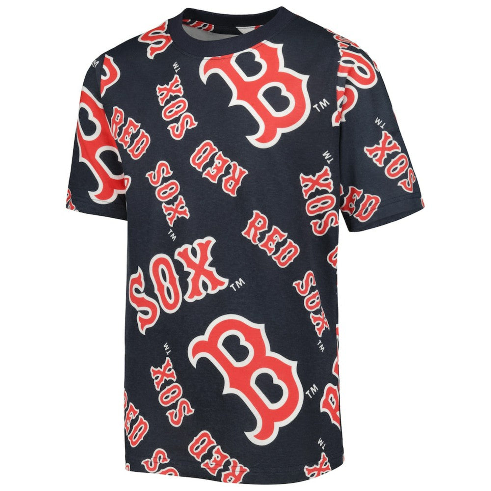 Boston Red Sox Stitches Youth Allover Team T-Shirt - MLB T-shirts