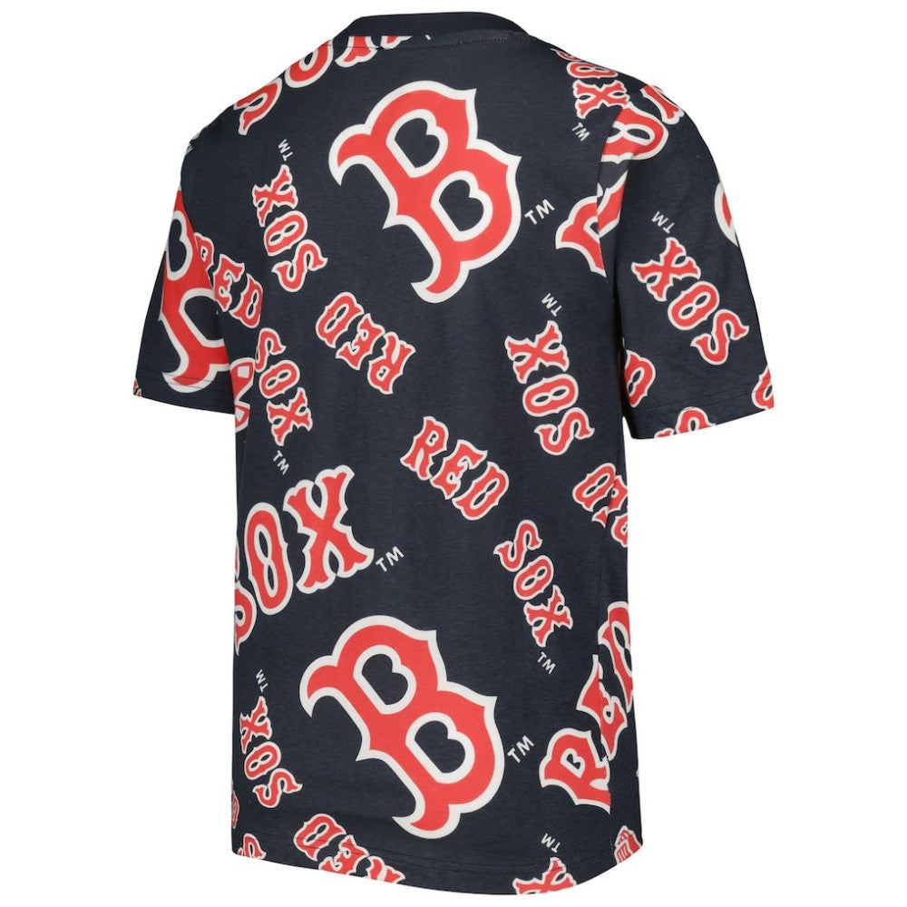 Boston Red Sox Stitches Youth Allover Team T-Shirt - MLB T-shirts