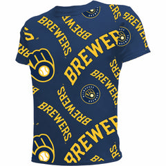Milwaukee Brewers Stitches Youth Allover Team T-Shirt - MLB T-shirts