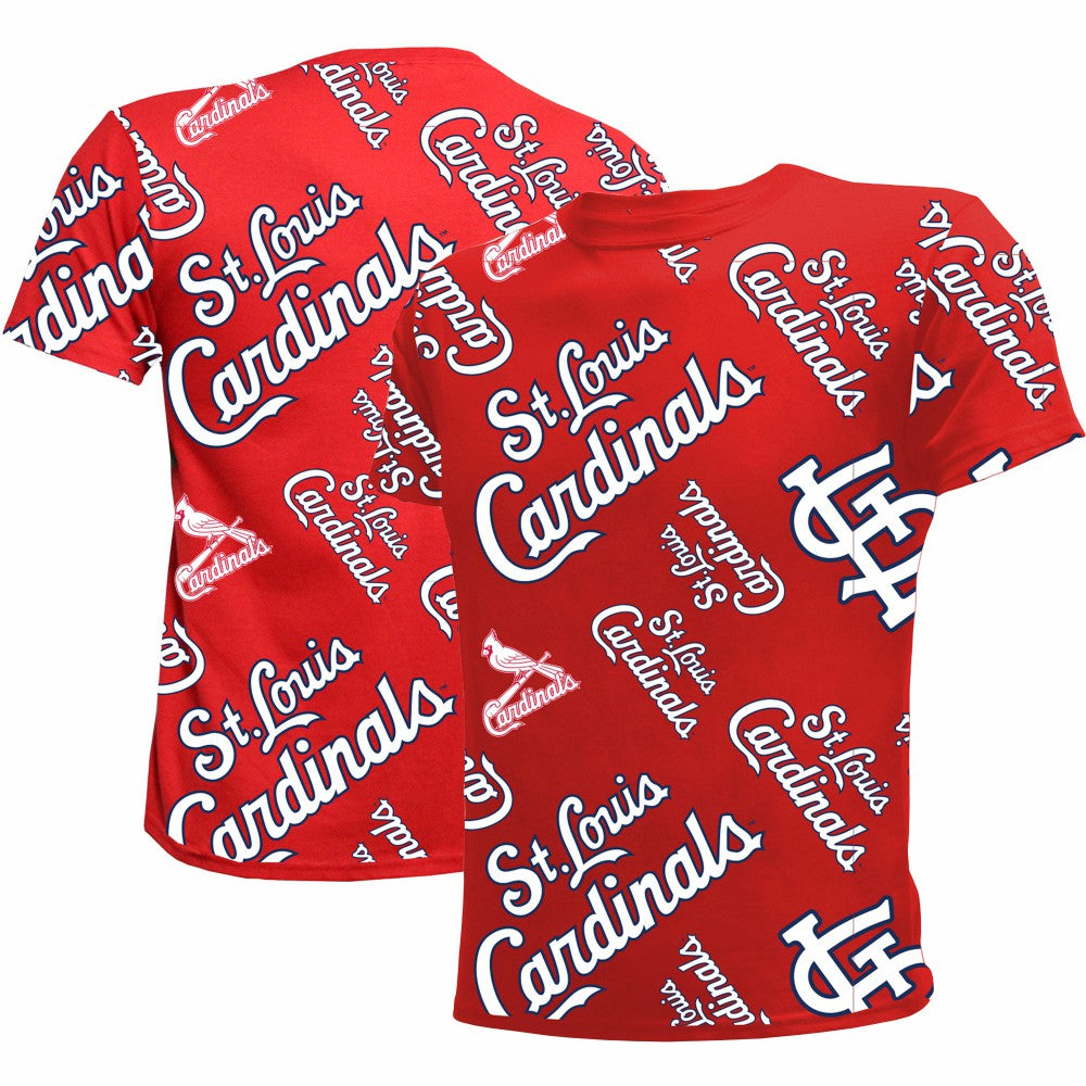 St. Louis Cardinals Stitches Youth Allover Team T-Shirt - MLB T-shirts