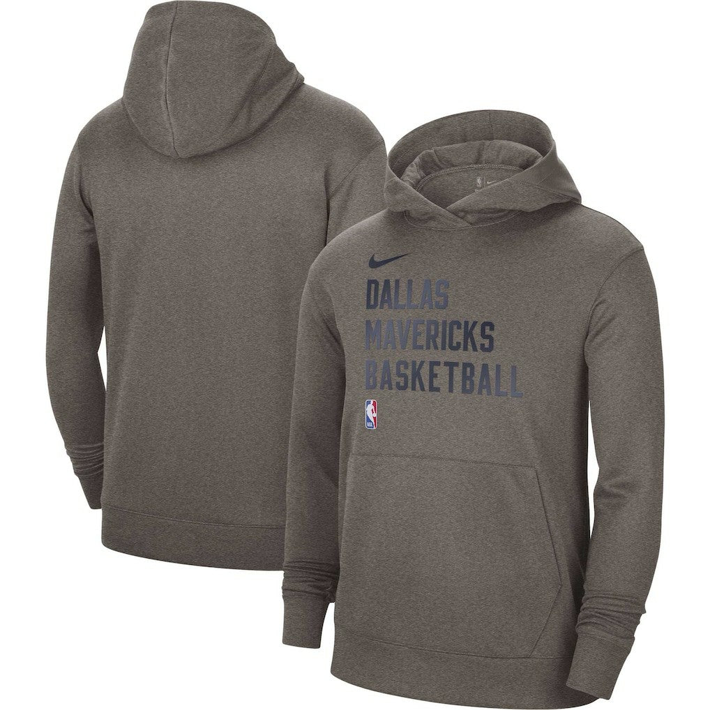 Gray Dallas Mavericks Unisex 2023/24 Performance Spotlight On-Court Practice Pullover Hoodie sale | NBA