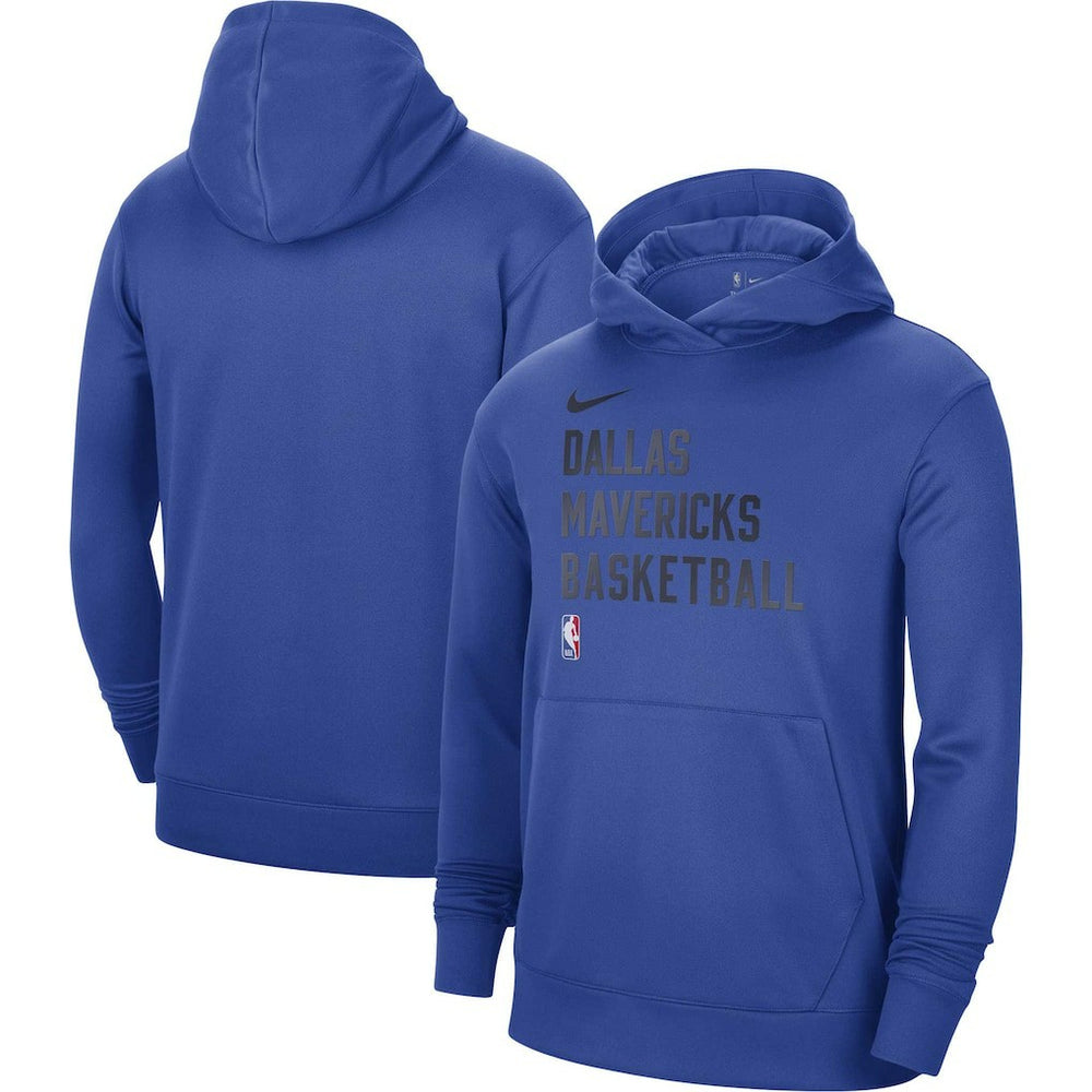 Royal Dallas Mavericks Unisex 2023/24 Performance Spotlight On-Court Practice Pullover Hoodie | NBA