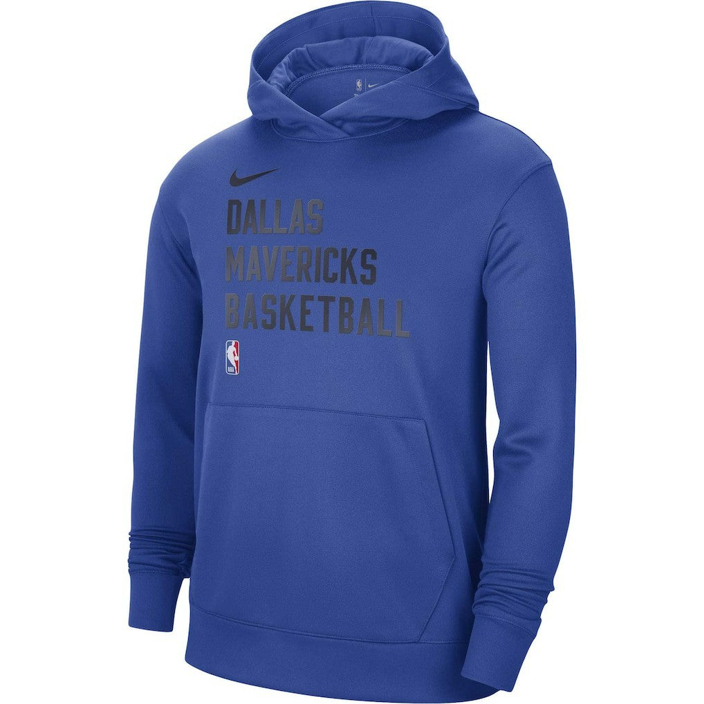 Royal Dallas Mavericks Unisex 2023/24 Performance Spotlight On-Court Practice Pullover Hoodie | NBA